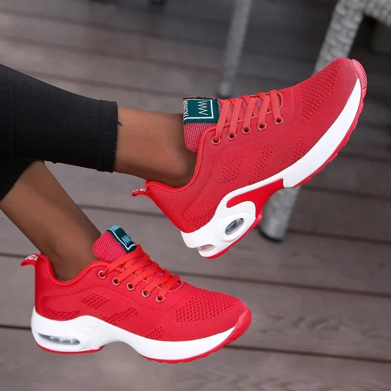 Women's Mesh Platform Sneakers – Breathable Chunky Running Shoes Platform Sneakers Axl