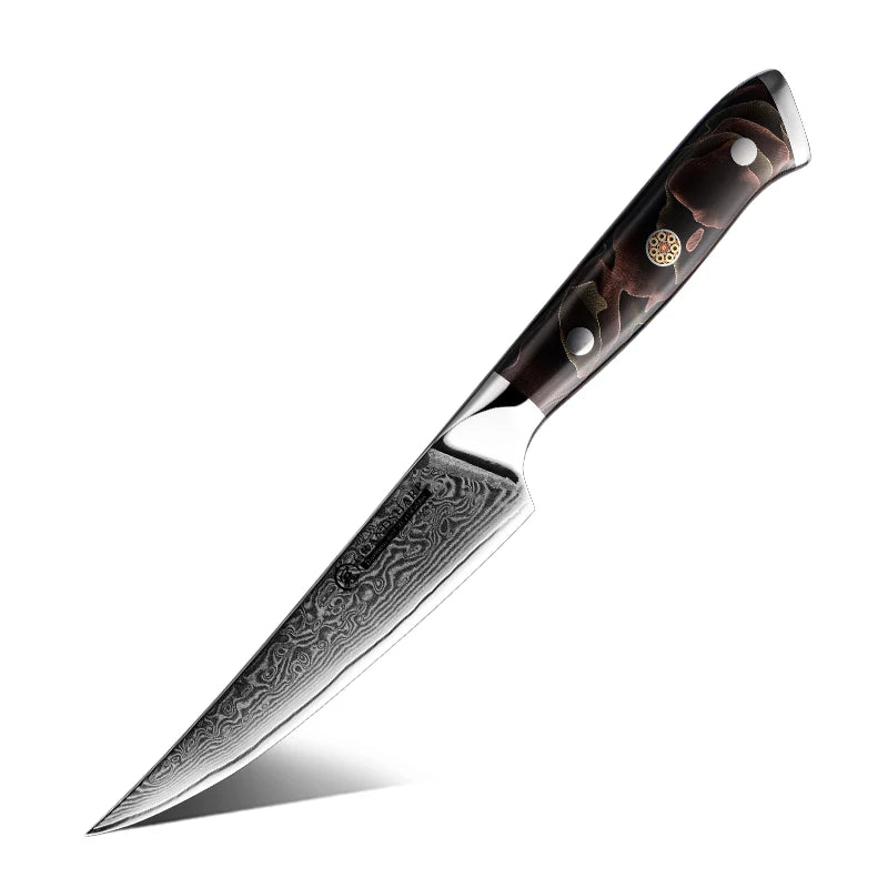 Grandsharp 5" Damascus Steel Steak Knife – 67-Layer Blade Damascus Kitchen Knife Axl Steak knife