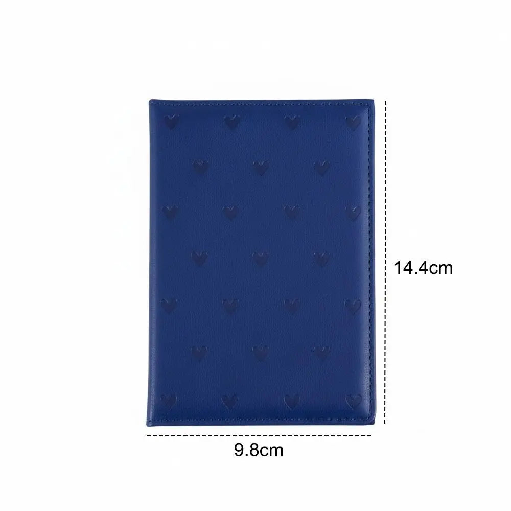 PU Leather Heart Print Passport Holder – Slim Travel Cover Passport Holder Axl