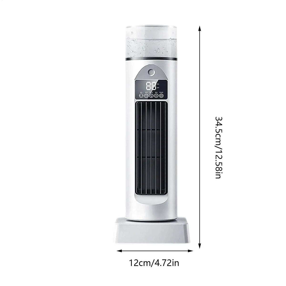 6-Speed Bladeless Tower Fan with Water Tank | 110° Oscillating Oscillating Tower Fan Axl
