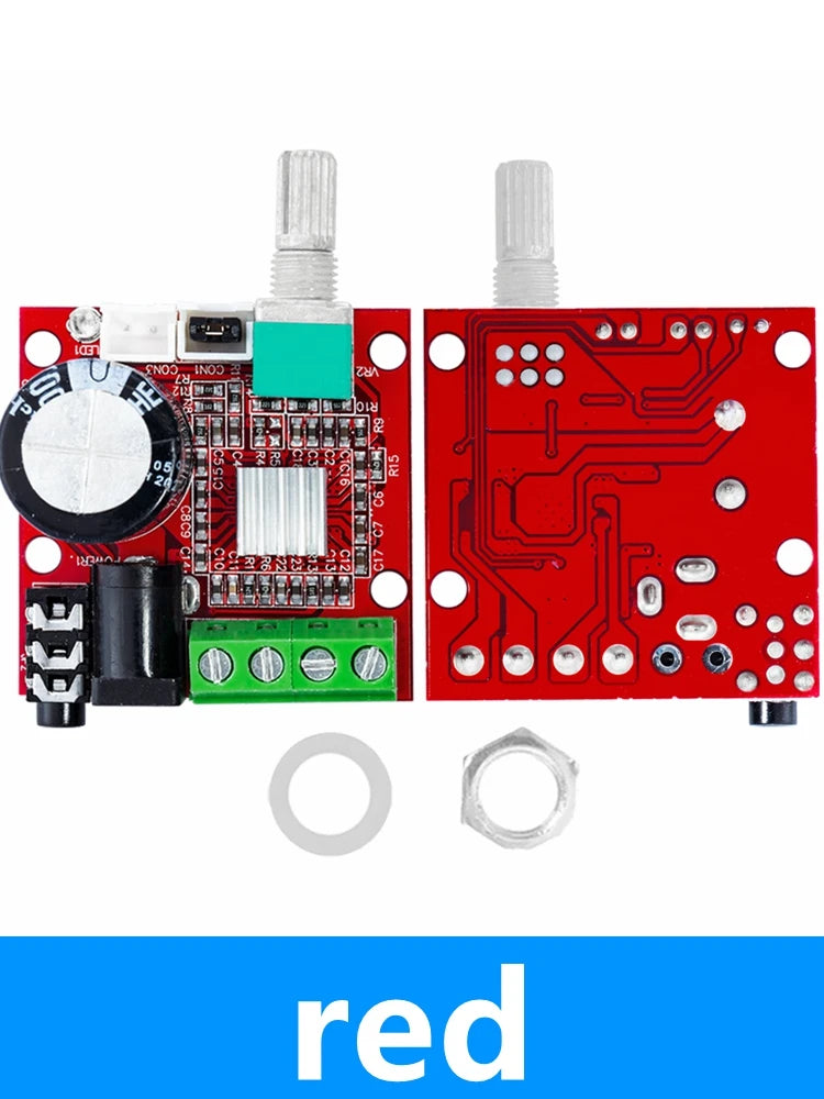 PAM8610 12V Mini Stereo Amplifier Board 2×10W Class D Hi-Fi Stereo Amplifier Board Axl red