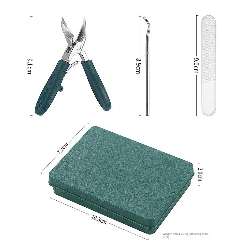 25° Slant Edge Nail Clipper Set – Anti-Splash Toenail Trimmers Nail Clipper Set Axl