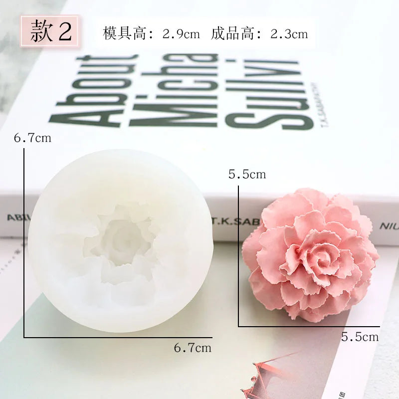 3D Flower Silicone Mold – Soap, Candle & Cake DIY Tool Silicone Craft Mold Axl style 2