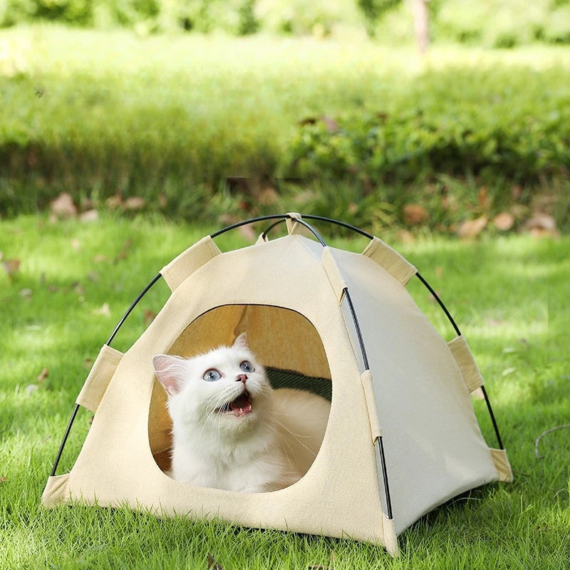 Foldable Pet Tent House – Breathable Cat & Dog Nest All Seasons Foldable Pet Tent Axl