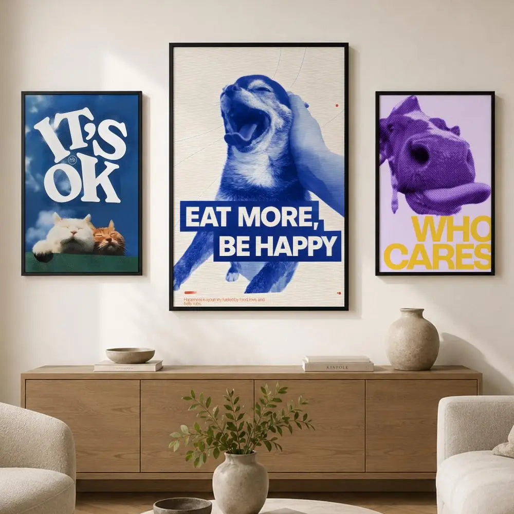Peel & Stick Waterproof PVC Wall Poster – Abstract Animal Art Wall Art Poster Axl
