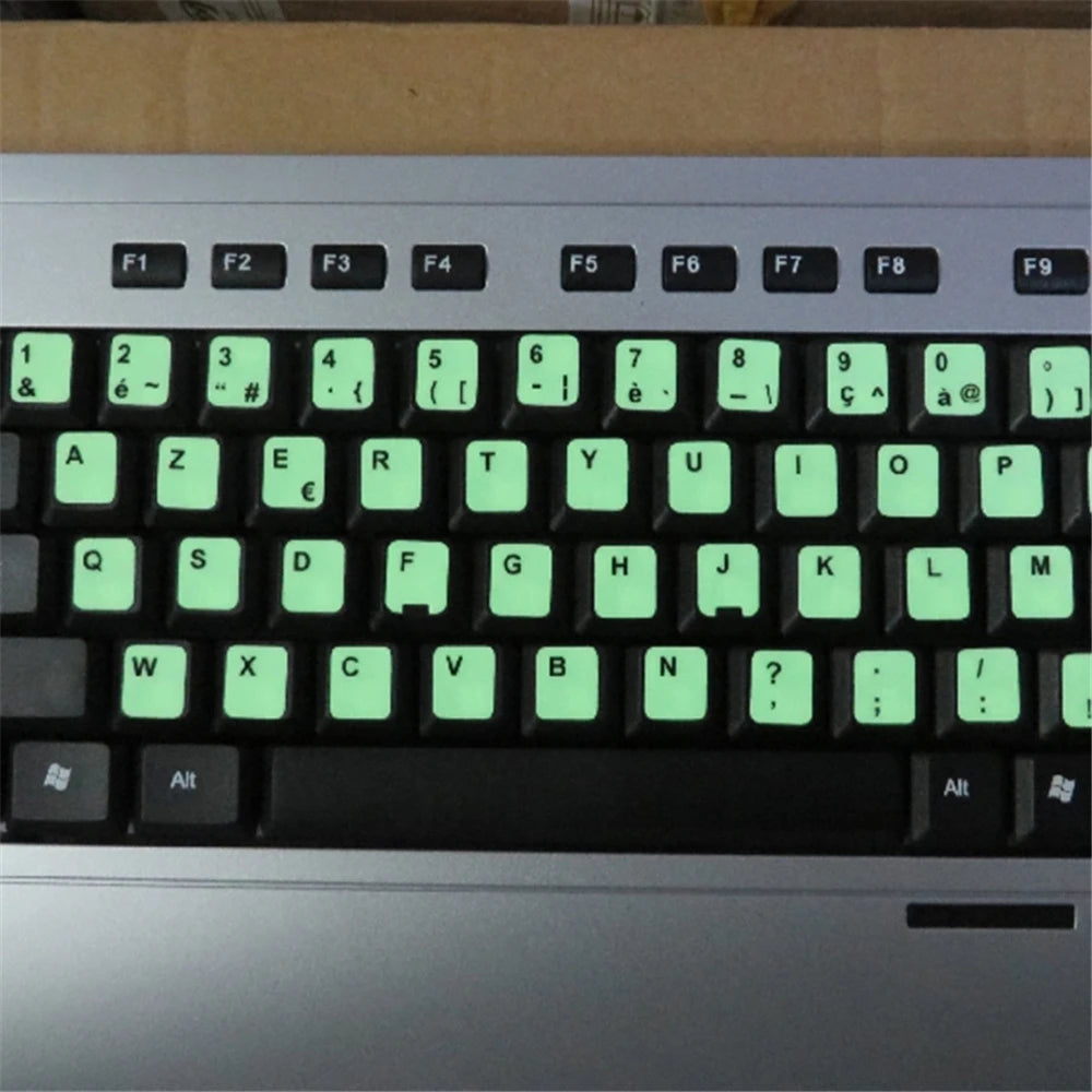 Luminous Keyboard Stickers – Multi-Language Glow in Dark Keyboard Stickers Axl