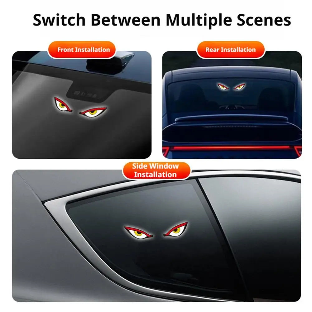 Solar LED Devil Eyes Car Atmosphere Light | Type-C Charging Car Atmosphere Light Axl