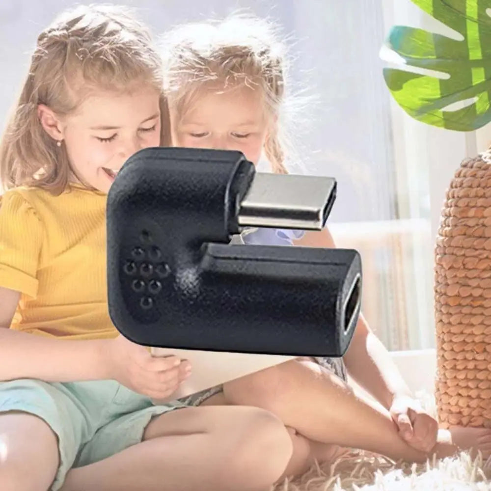 180° Angled USB-C Male to Female Adapter | U-Shape Converter USB-C Adapter Axl
