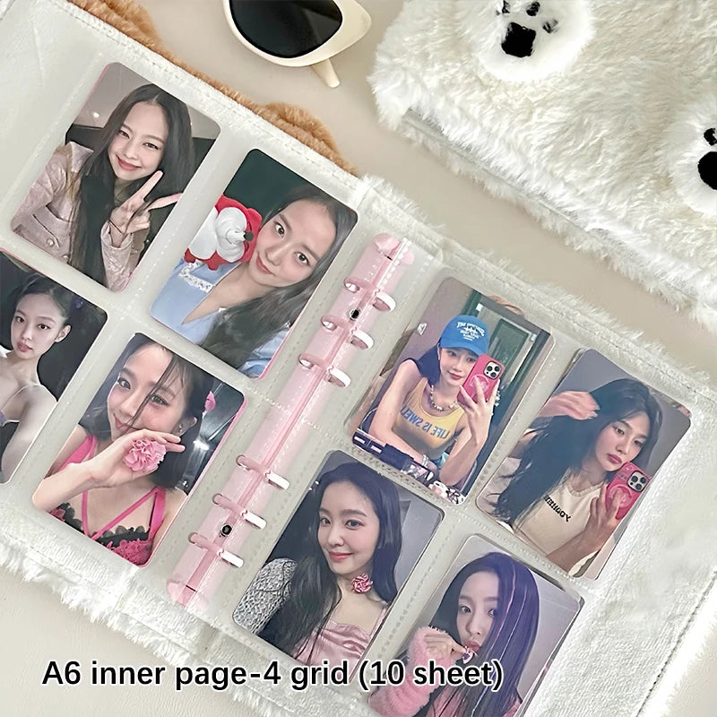 A6 Plush Ballet Bowknot Photocard Binder Album – Kpop Holder Photocard Binder Album Axl A1