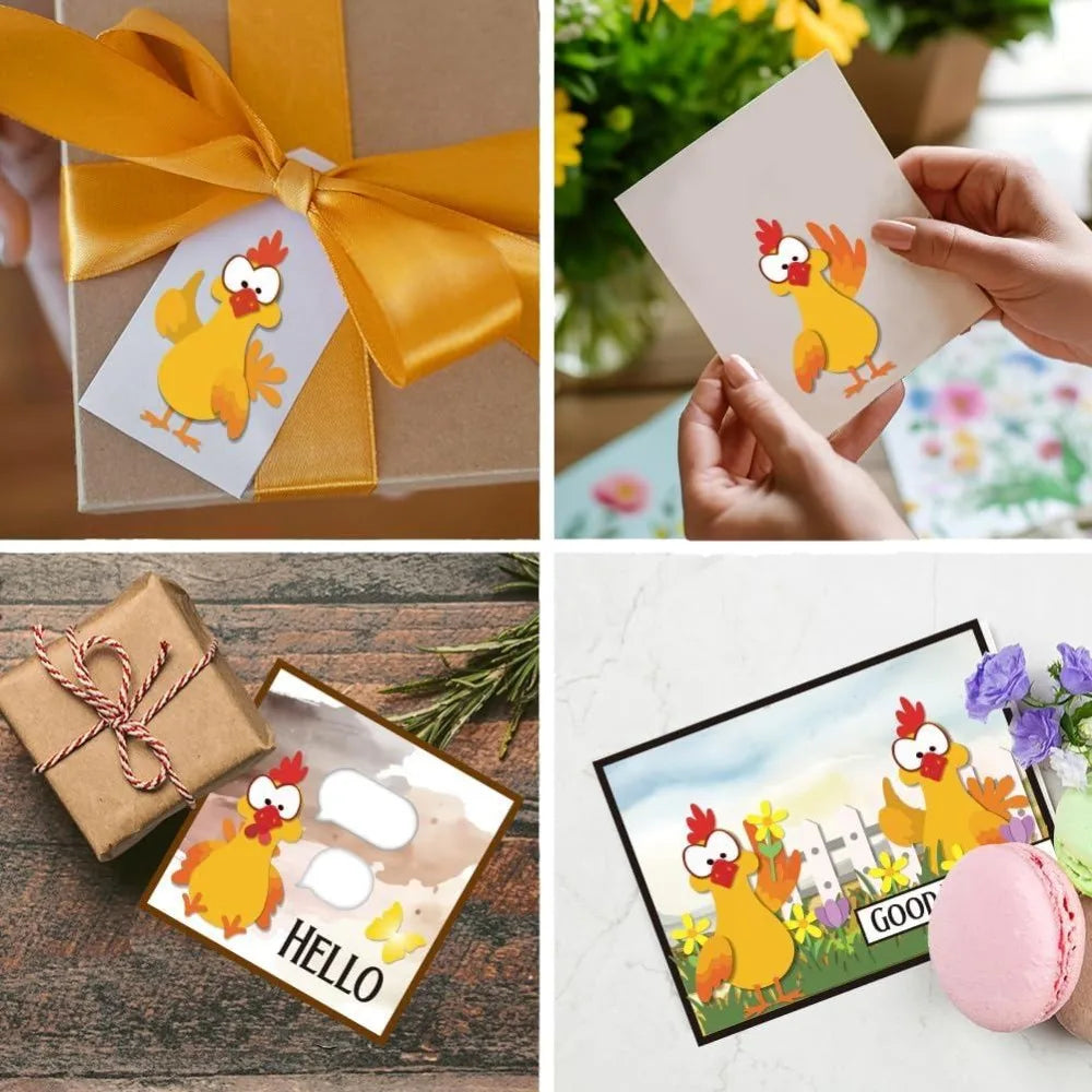 Cartoon Chicken Cutting Dies – Farm Animal Scrapbooking Die Cuts Scrapbooking Die Cuts Axl