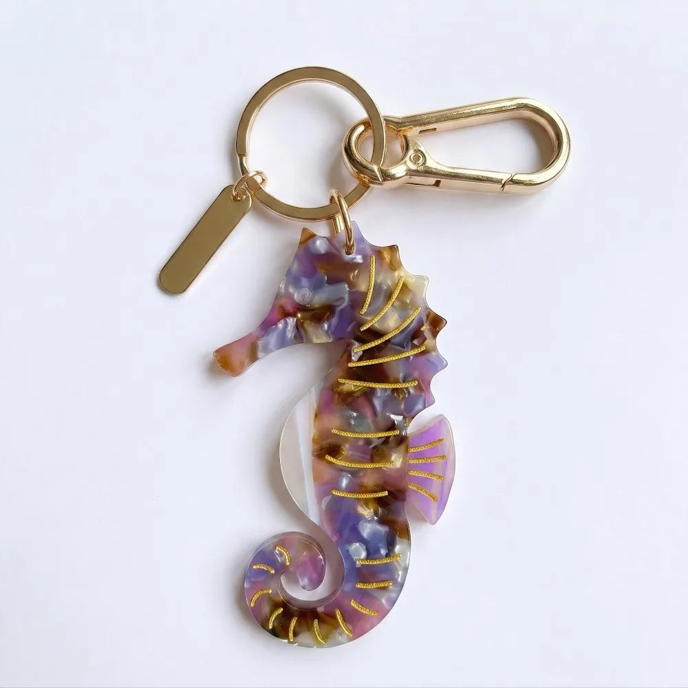 Retro Ocean Acrylic Keychain – Surfboard Crab Bag Charm Pendant Acrylic Keychain Charm Axl Style 17