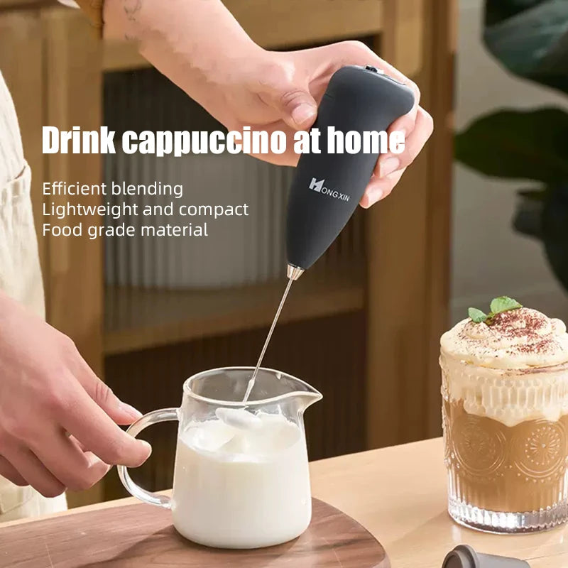 KEMORELA Mini Electric Milk Frother – Handheld Coffee Whisk Milk Frother Whisk Axl