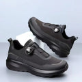YBQJOO Men's Thick Sole Outdoor Sneakers – Waterproof Hiking Shoes Men's Outdoor Sneakers Axl Black 41
