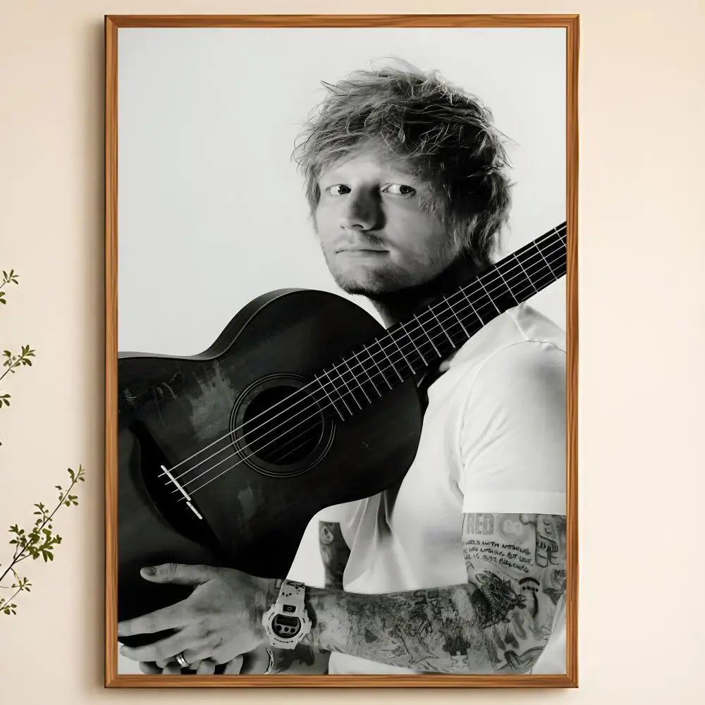 Ed Sheeran Album Poster – Self-Adhesive Waterproof Wall Art Decorative Wall Poster Axl White11 60X90cmNoframe