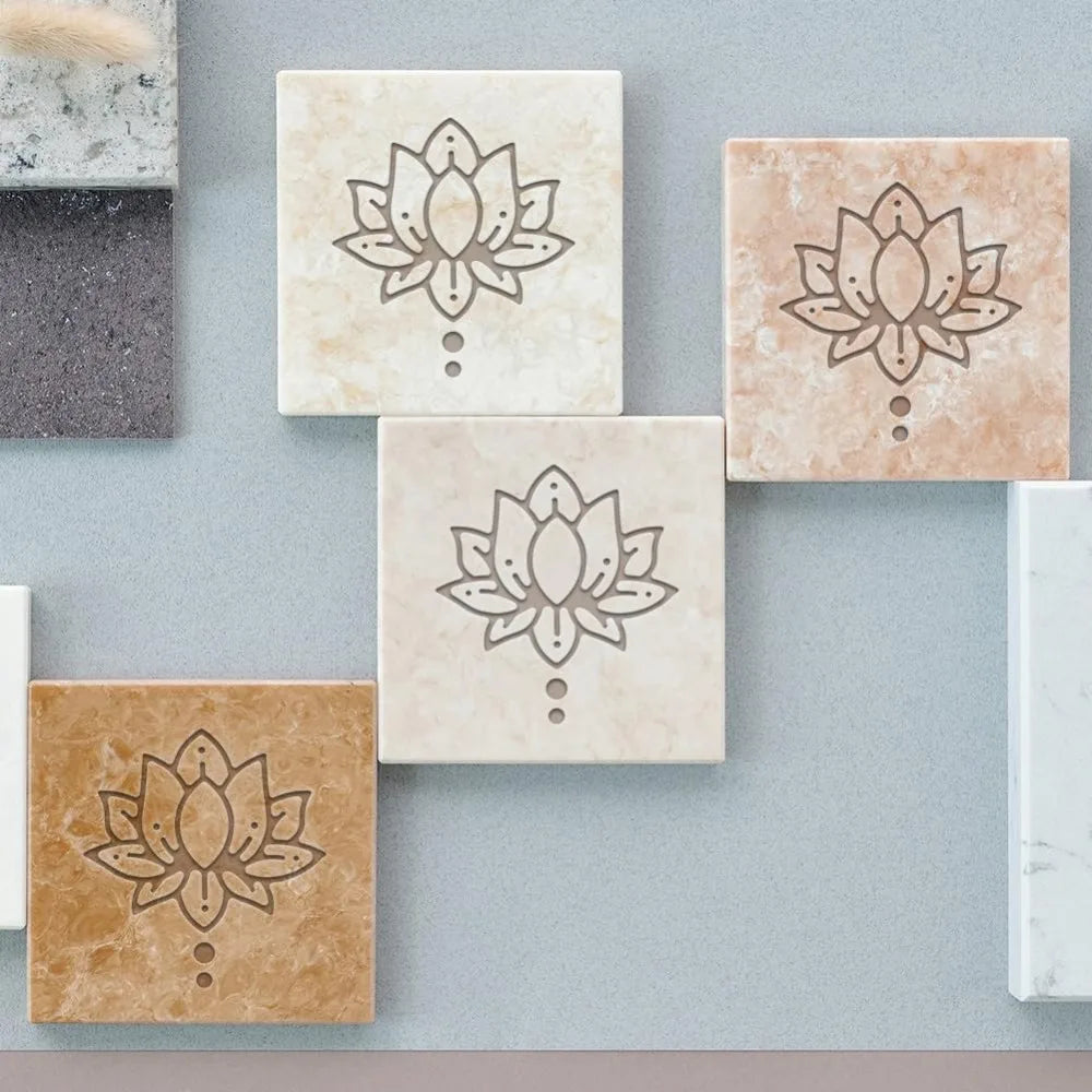 Acrylic Lotus Flower Soap Stamp – 1.3" DIY Imprint Mold Soap Stamp Mold Axl