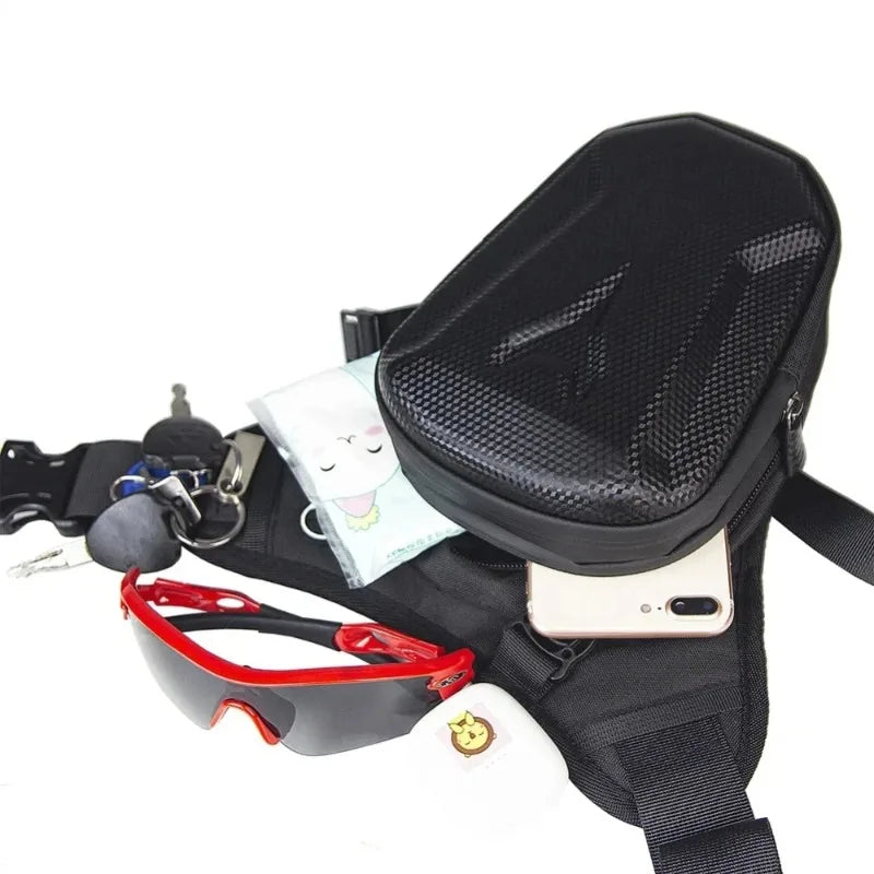 Motorcycle Hard Shell Leg & Waist Bag | Hip Bum Pack Motorcycle Waist Bag Axl