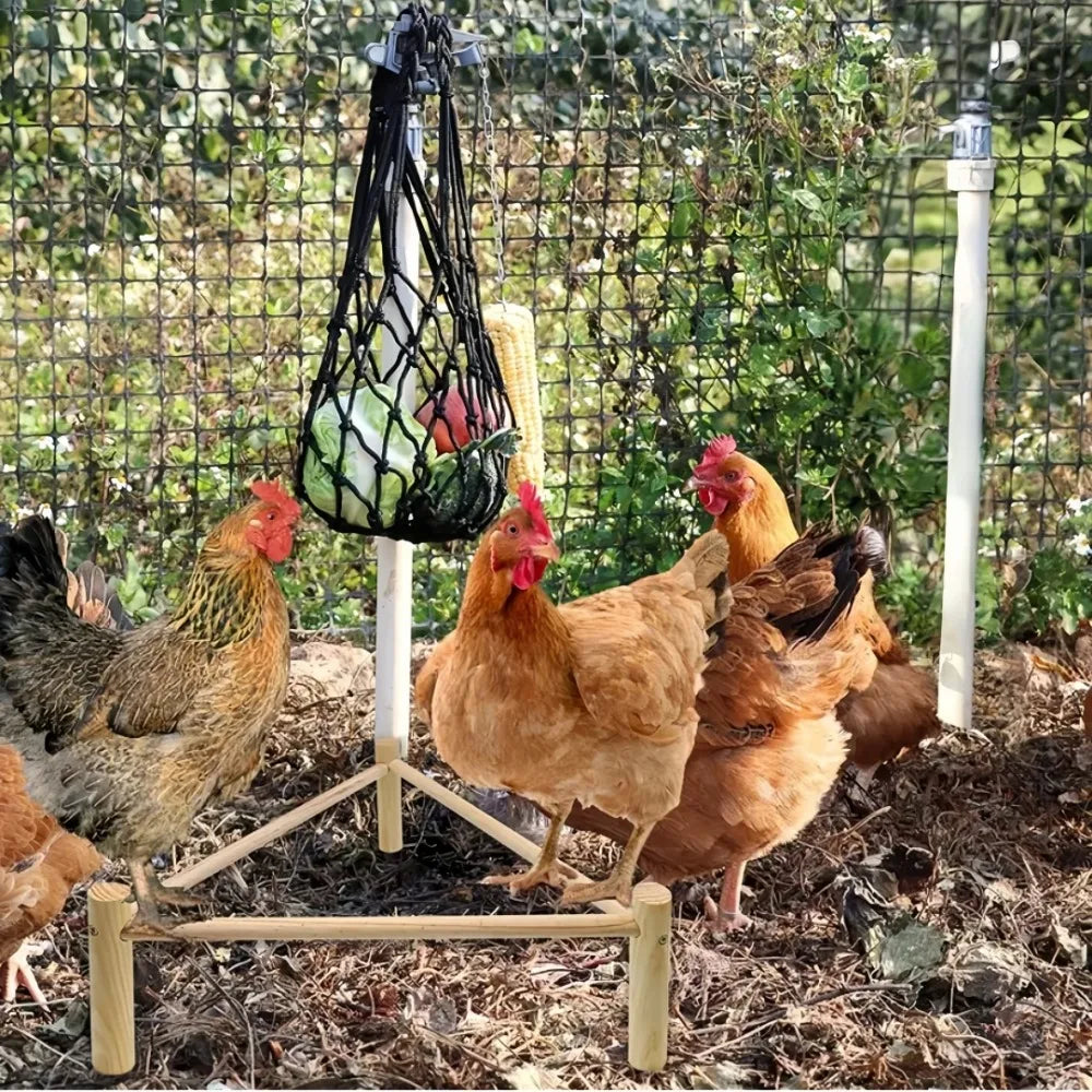 Hanging Poultry Feeder Net Bag – Reusable Mesh with Hook Poultry Feeder Bag Axl