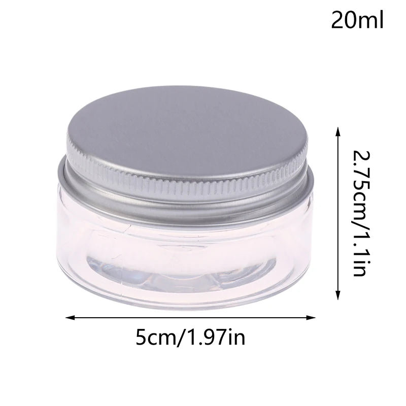Empty Plastic Cosmetic Jars – Transparent Sample Containers Cosmetic Storage Jar Axl 20ML