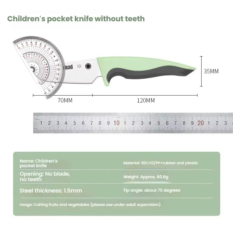 COOKCRAZE Kids Safety Kitchen Knife – Fruit & Veg Cutter for Children Children's Kitchen Knife Axl