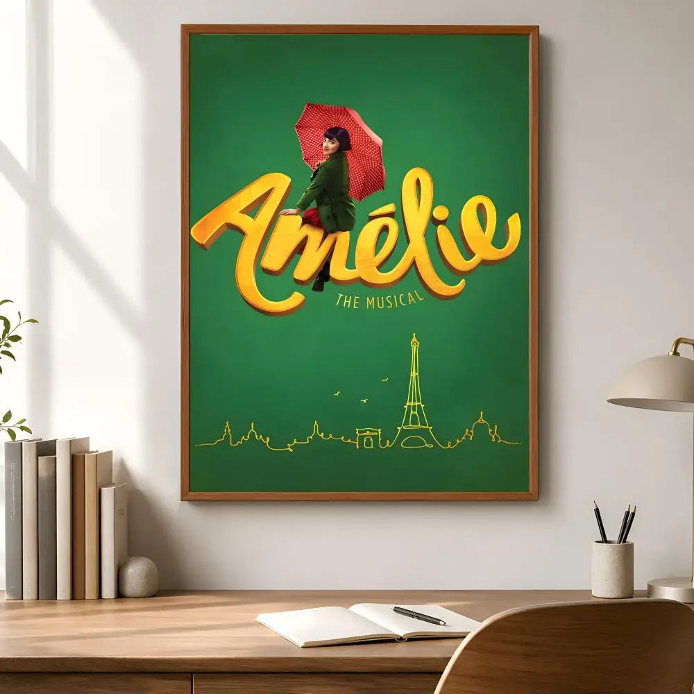 Amélie Movie Poster – Peel & Stick Waterproof PVC Wall Art Movie Wall Poster Axl