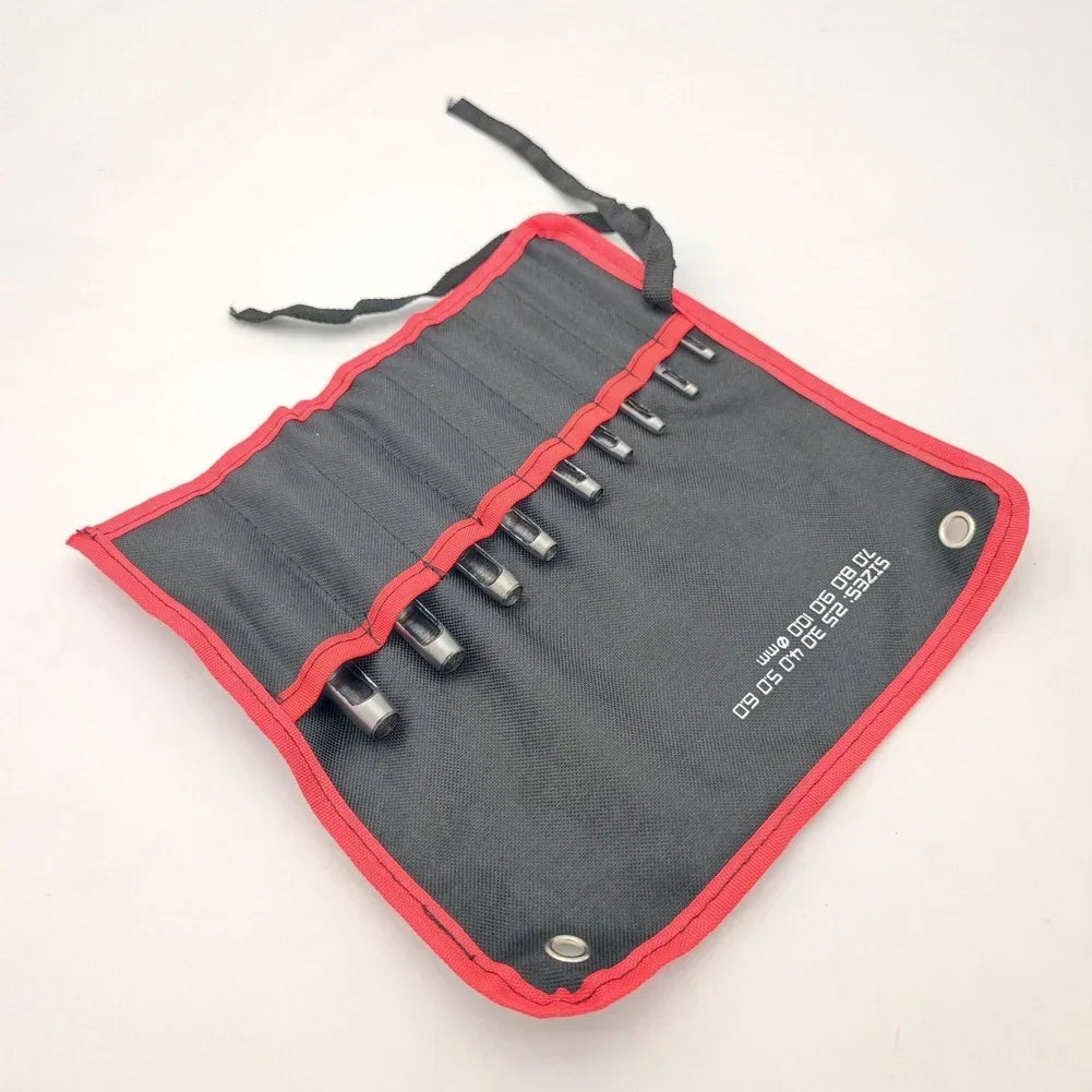 9-Piece Hollow Hole Punch Set – High Carbon Steel 2.5–10mm Leather Hole Punch Set Axl