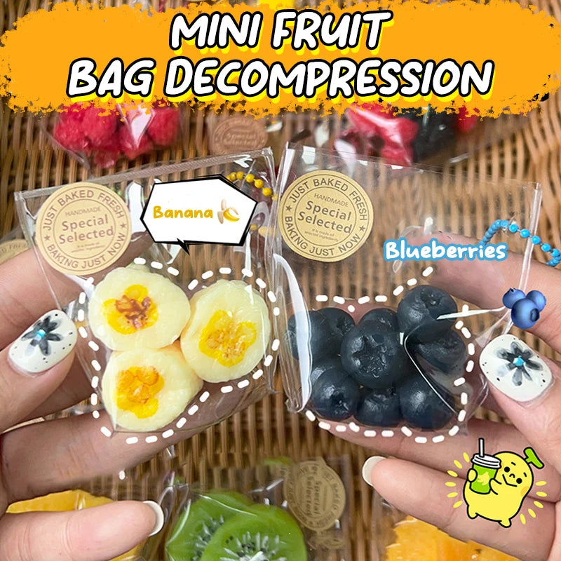 Kawaii Mini Fruit Mochi Squeeze Toy Keychain – Party Gift Squeeze Fidget Toy Axl