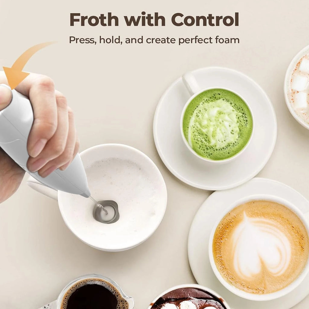 ONEKA Handheld Milk Frother – Mini Whisk for Coffee & Latte Handheld Milk Frother Axl