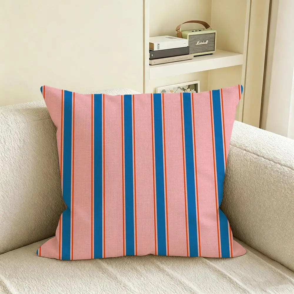 S-Stripe Linen Cushion Cover – Sofa, Bed & Chair Pillow Linen Cushion Cover Axl White11 30X30cm