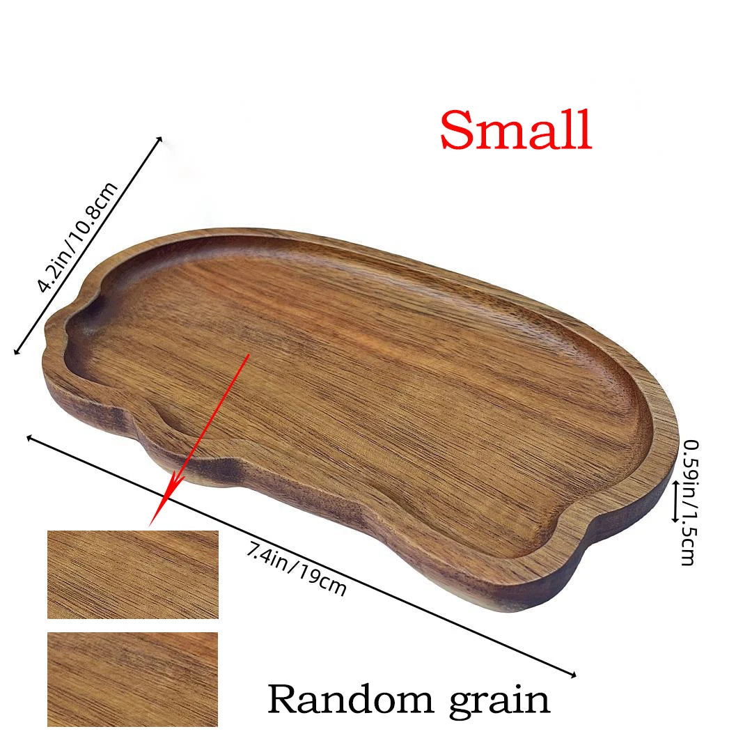 Wooden Serving Tray – Tea, Coffee, Snack & Dessert Platter Wooden Serving Tray Axl 1pc small