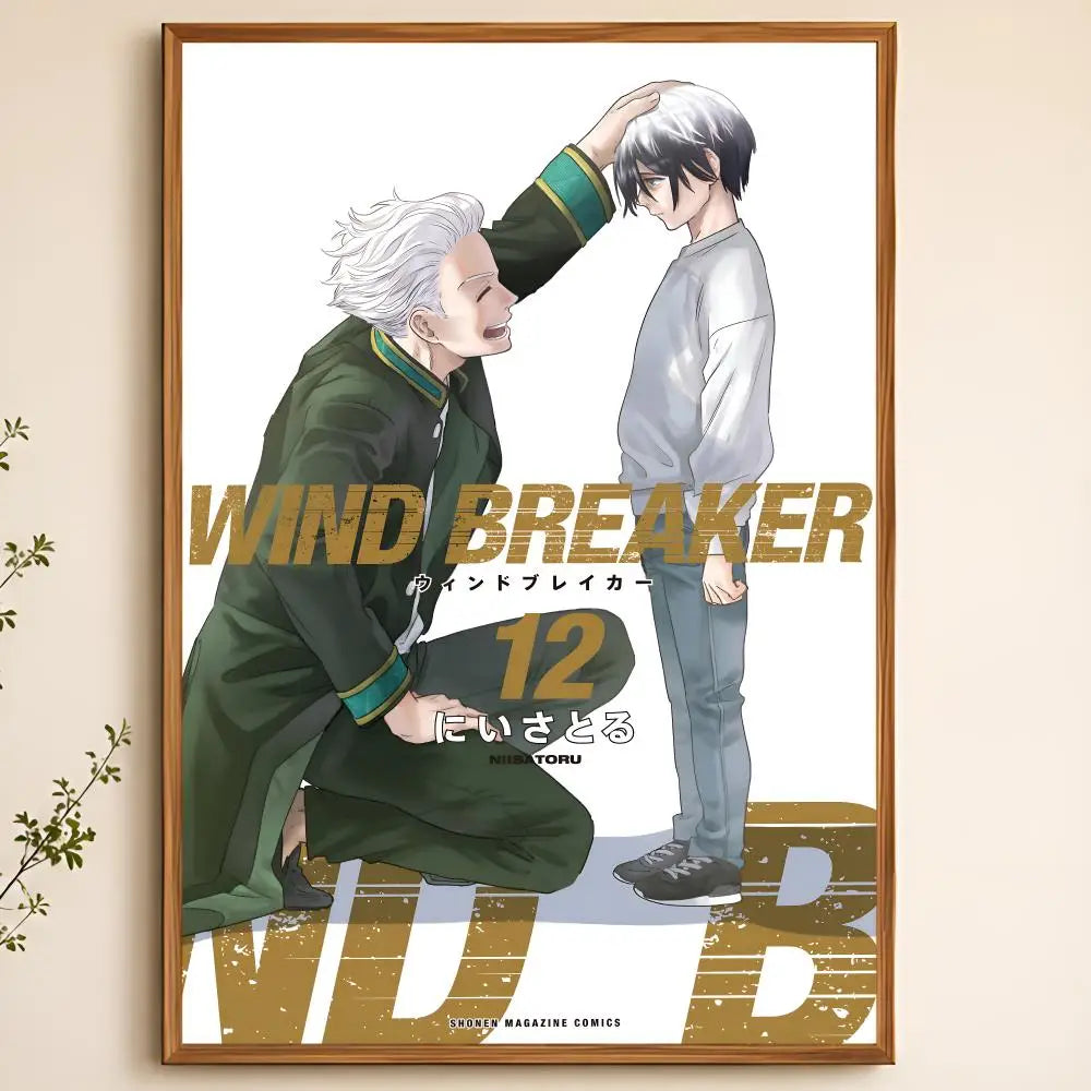 Wind Breaker Anime Poster – Waterproof Self-Adhesive Wall Art Anime Wall Poster Axl