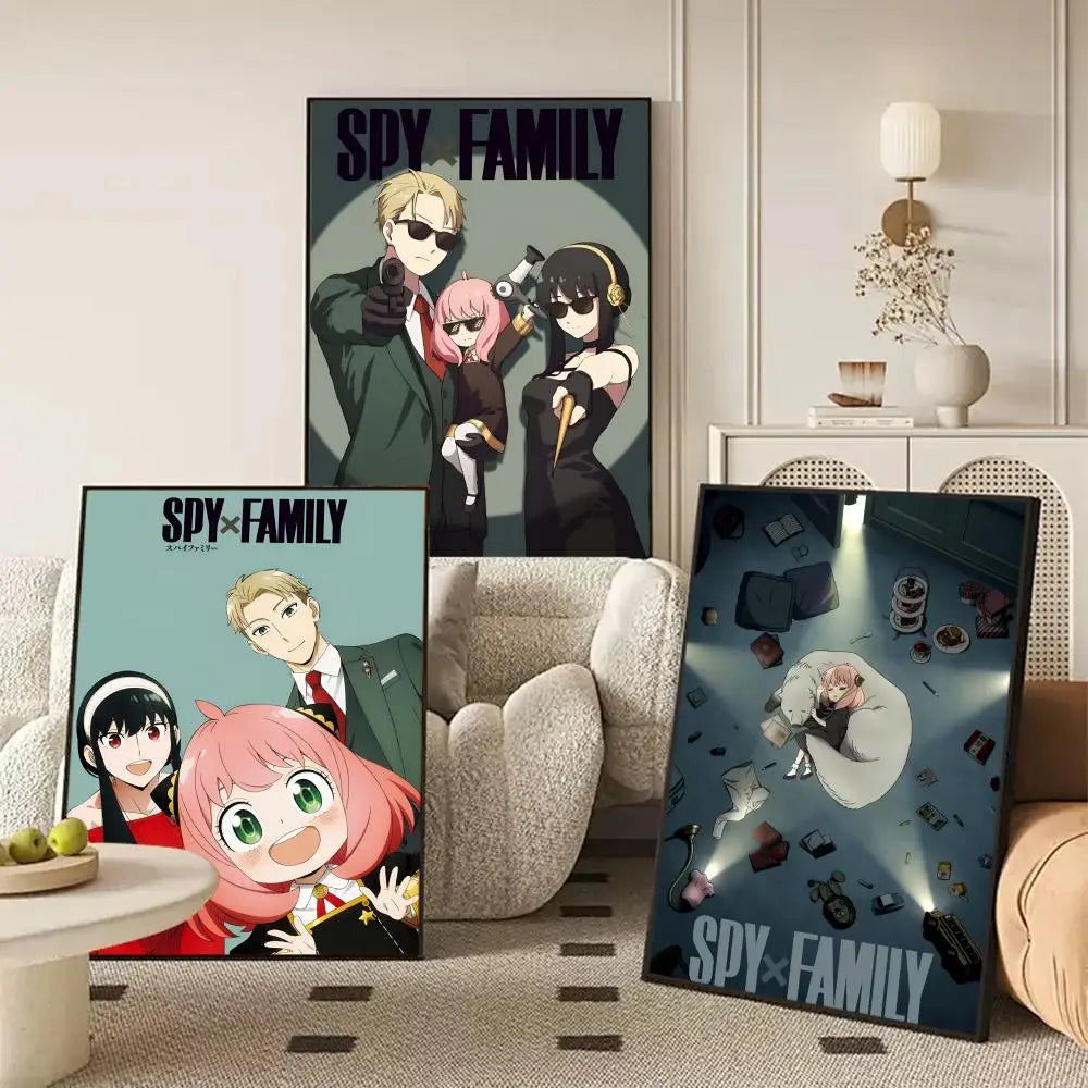 SPY×FAMILY Anime Poster Self-Adhesive Wall Art Sticker Anime Wall Poster Axl