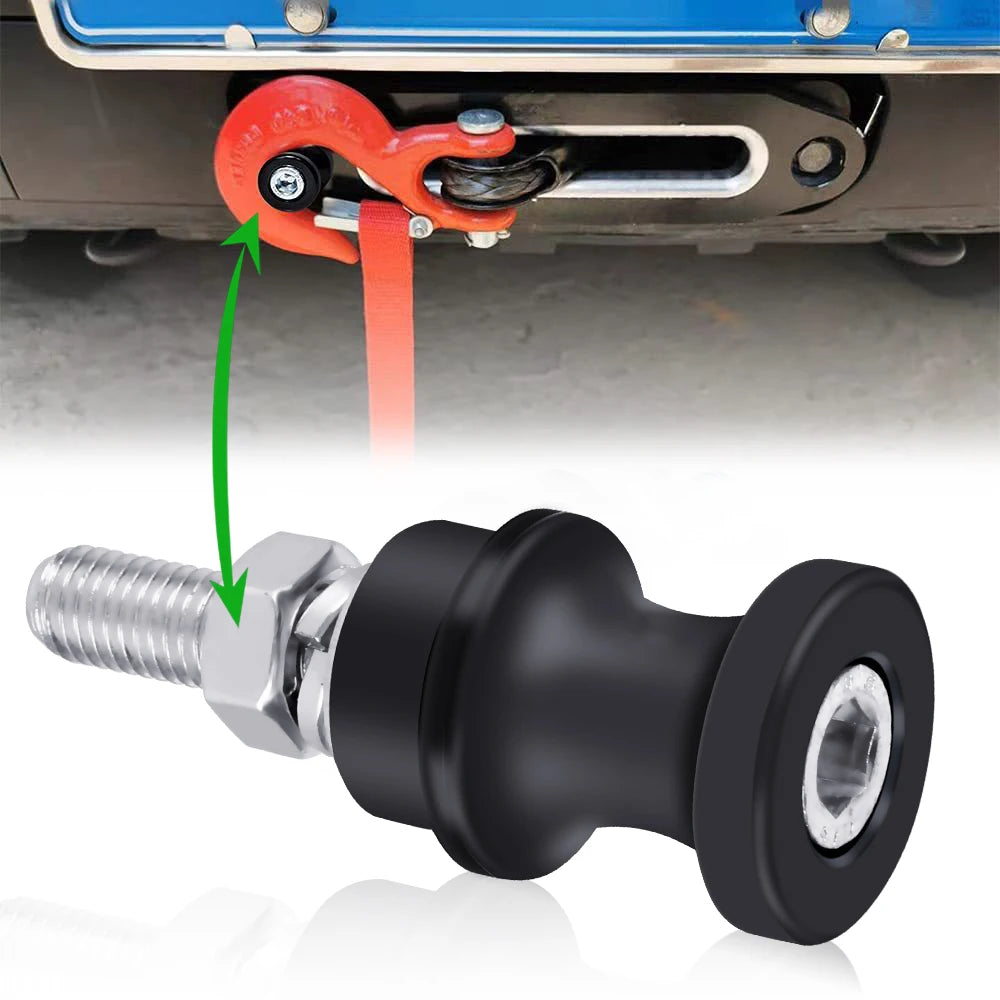 Aluminum Alloy Winch Rope Hook Stand – 10mm Bolt-On Fairlead Winch Hook Stand Axl