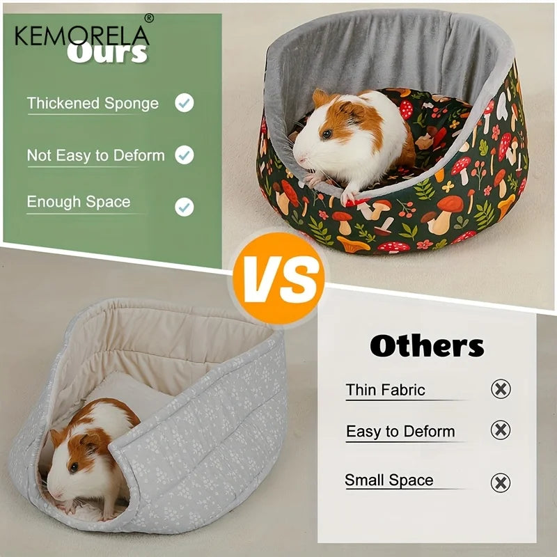 KEMORELA Guinea Pig Cuddle Bed – Soft Washable Cotton Pet Bed Small Pet Bed Axl