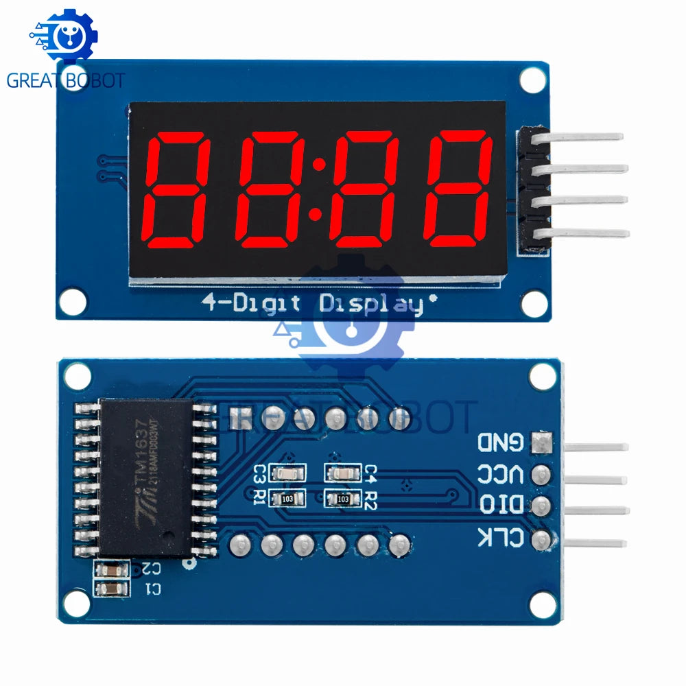 TM1637 4-Digit 7-Segment LED Display Module for Arduino LED Display Module Axl