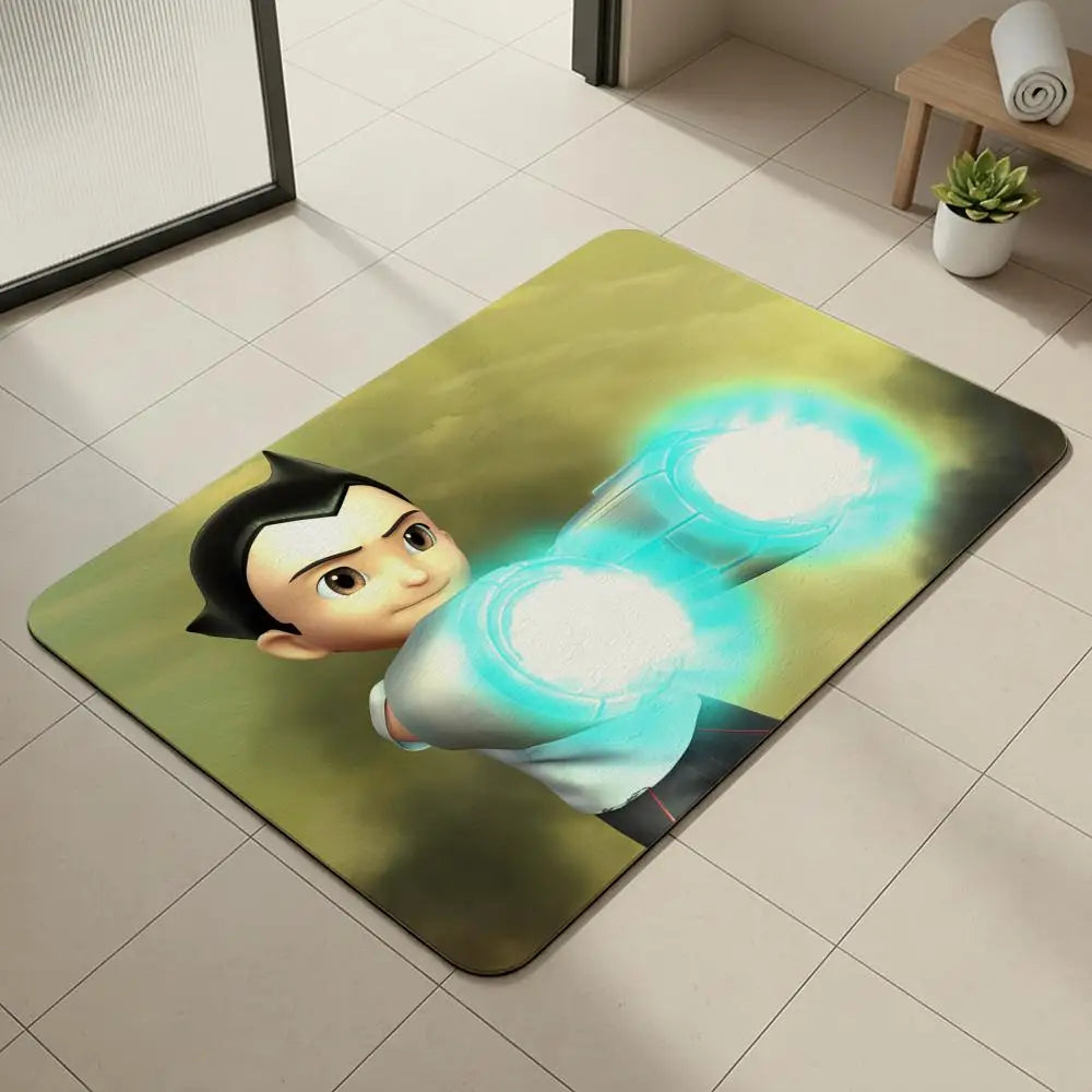Anime Astro Boy Diatomite Bath Mat – Quick Dry & Anti-Slip Diatomite Bath Mat Axl White10 40x60cm