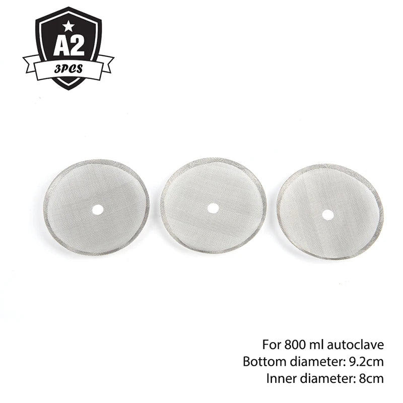 3-Pack Stainless Steel French Press Replacement Mesh Filters Coffee Press Filter Axl 800ml