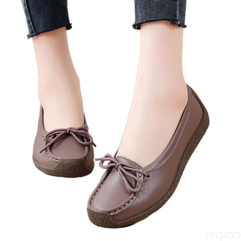 Women's Lace-Up Flat Shoes – Anti-Slip Soft Sole Casual Flats Women's Flat Shoes Axl