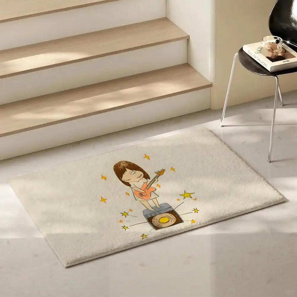Soft Flannel Non-Slip Floor Mat – Pop Art Indoor Rug Flannel Floor Mat Axl