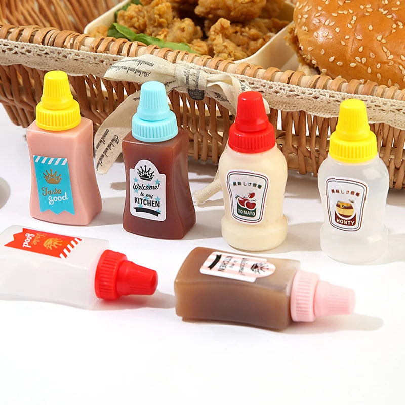 2-Pack Mini Squeeze Sauce Bottles – Portable Condiment Containers Condiment Bottle Set Axl