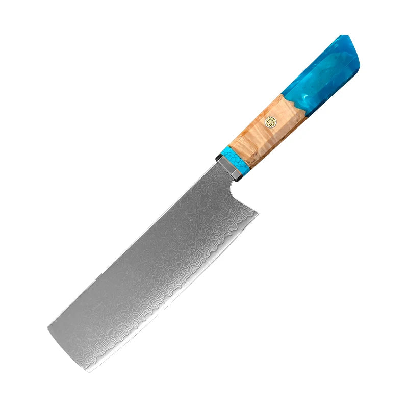 InLeung Damascus Steel Chef Knife – Handmade Japanese Kitchen Damascus Chef Knife Axl kitchen knife