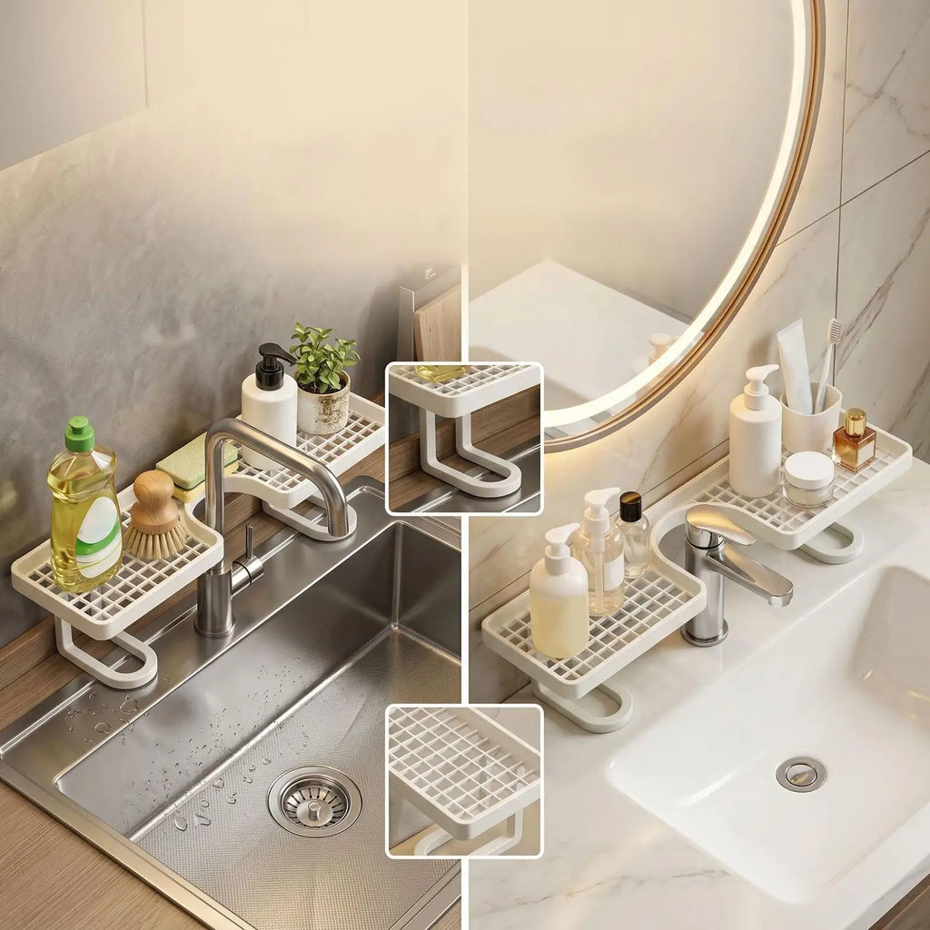 Over-Sink Shelf 50cm U-Shape No-Drill Bathroom Organizer Bathroom Sink Organizer Axl