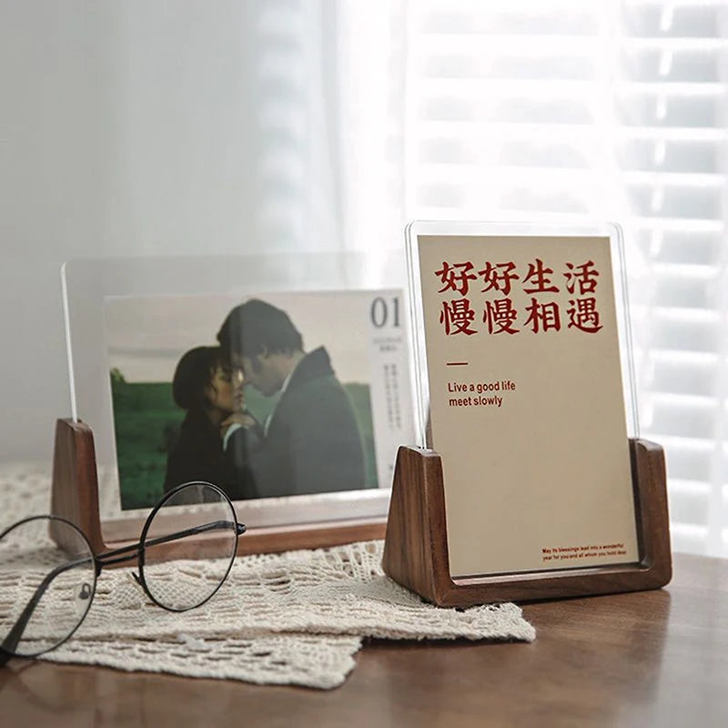 6-Inch Wooden Picture Frame – Kpop Idol & Photo Display Stand Desktop Picture Frame Axl
