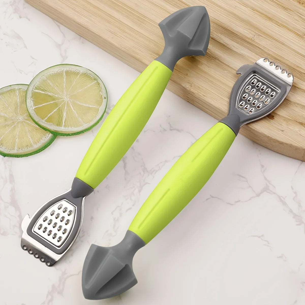 Lemon Zester & Juicer with Built-In Grater | Stainless Steel Citrus Zester Juicer Axl