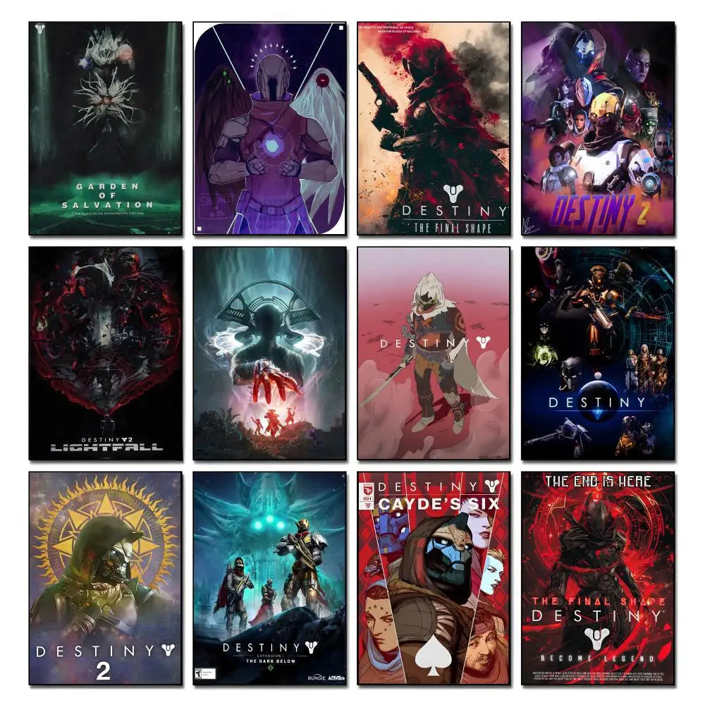 Destiny 2 HD Wall Poster – Waterproof Peel & Stick Game Decor Game Art Poster Axl