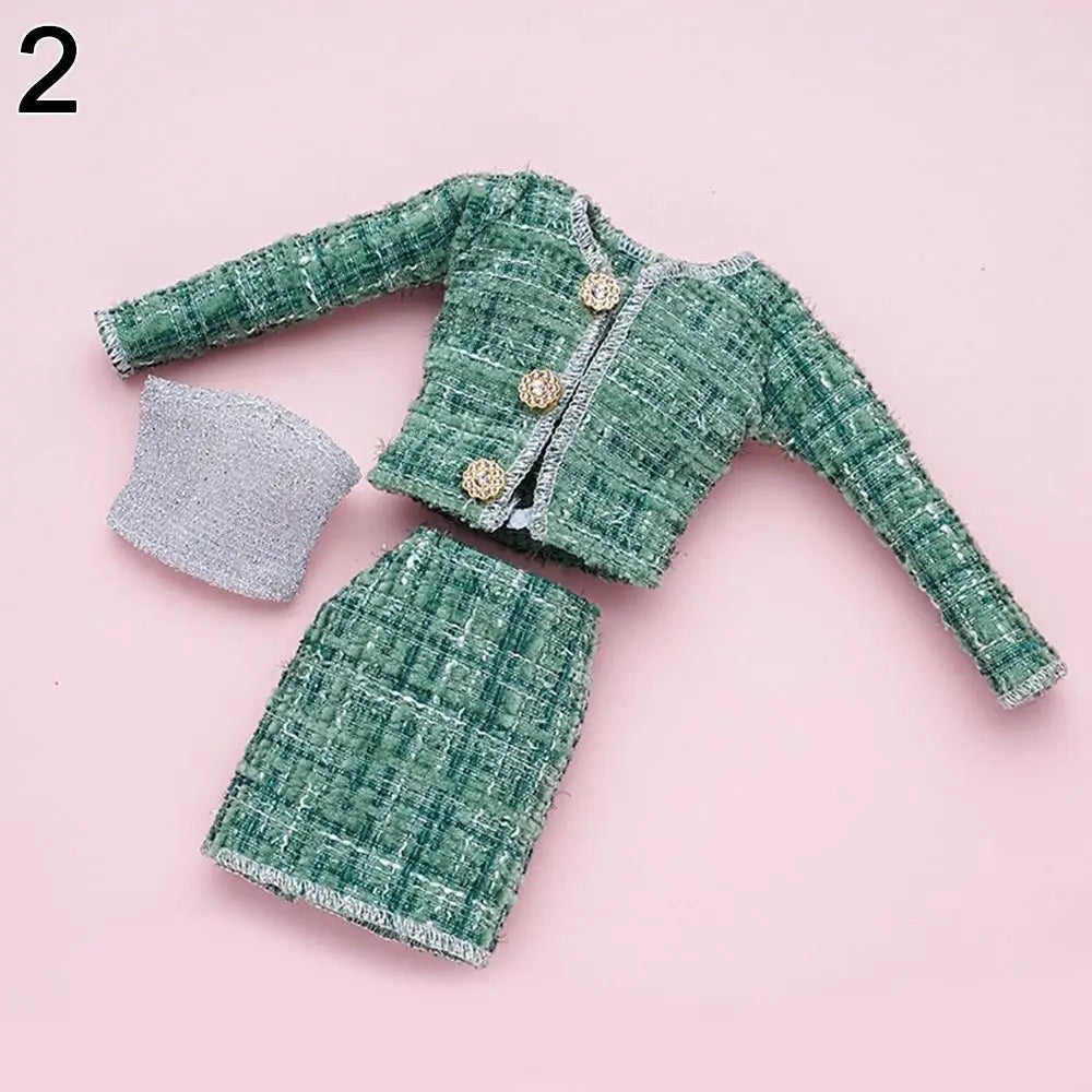 1/6 Doll Winter Outfit – Elegant Coat & Skirt Set for 29–32cm Doll Clothing Set Axl 2