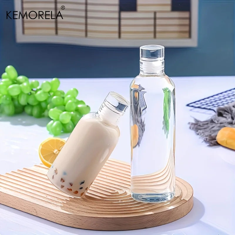 KEMORELA Clear Glass Water Bottle 300/500/750ml Leak-Resistant Glass Water Bottle Axl