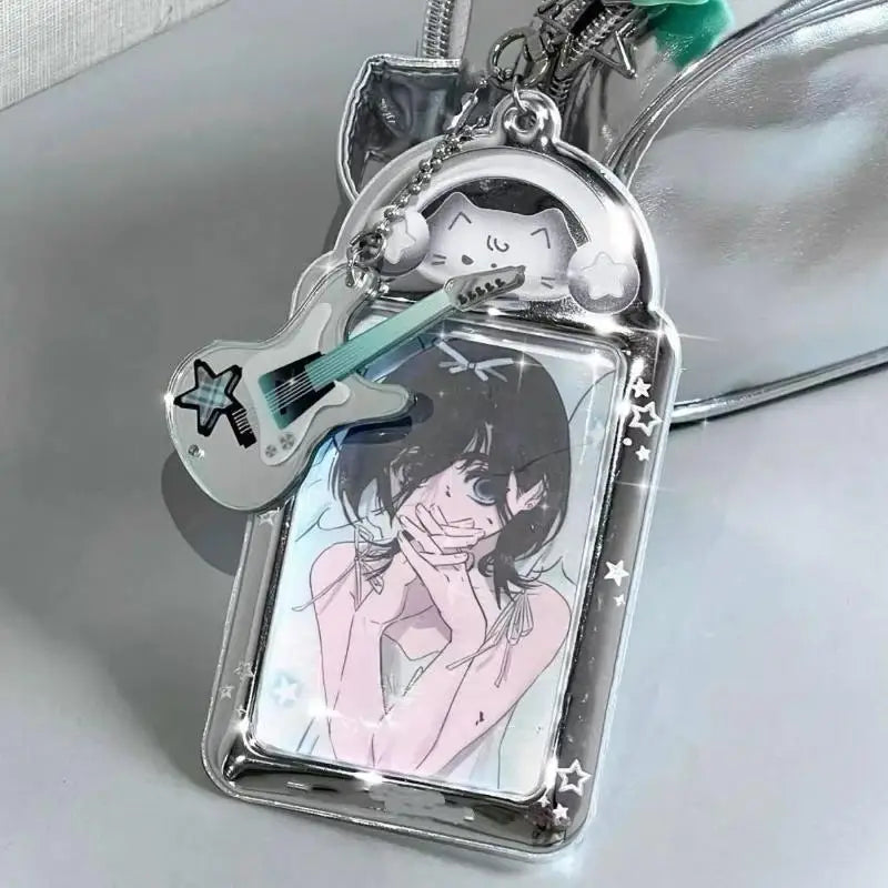 3-Inch Cat Photocard Holder Keychain – PVC Bag Pendant Photocard Holder Keychain Axl