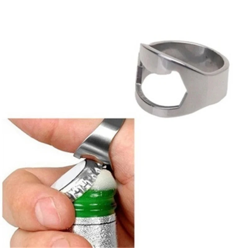 Stainless Steel Finger Ring Bottle Opener Set – 3 Pack Ring Bottle Opener Axl
