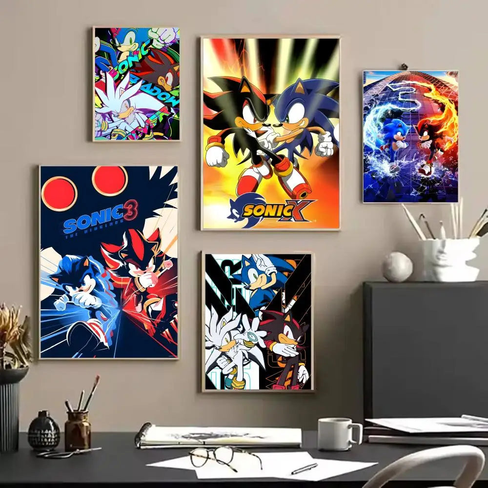 Anime Sonic Canvas Wall Art Poster – Unframed Home Decor Canvas Wall Art Axl