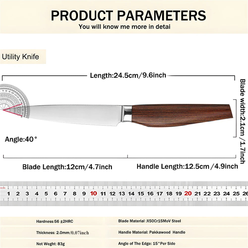 Multifunctional Steel Fruit & Chef Kitchen Knife Kitchen Knife Axl